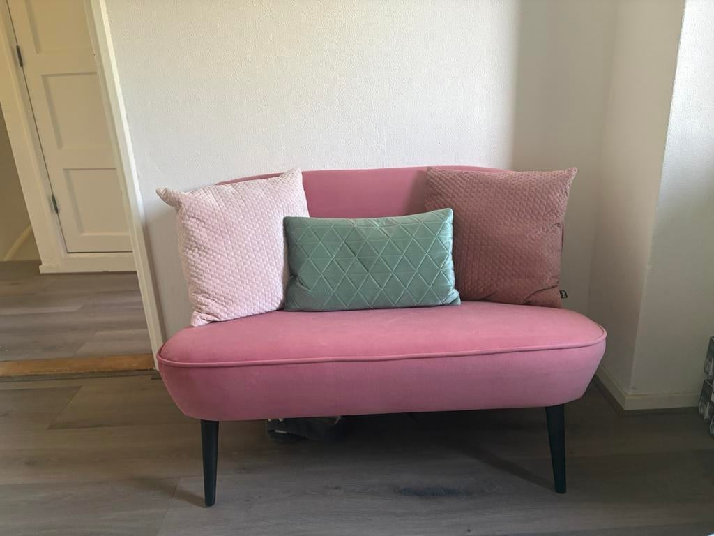Roze bankje, Ophalen, Overige materialen, Vintage, Tweepersoons