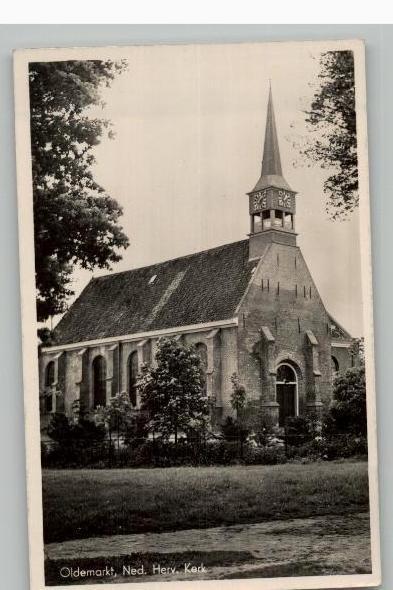 Oldemarkt Ned Herv kerk, Verzamelen, Ansichtkaarten | Nederland, Overijssel, 1940 tot 1960, Verzenden