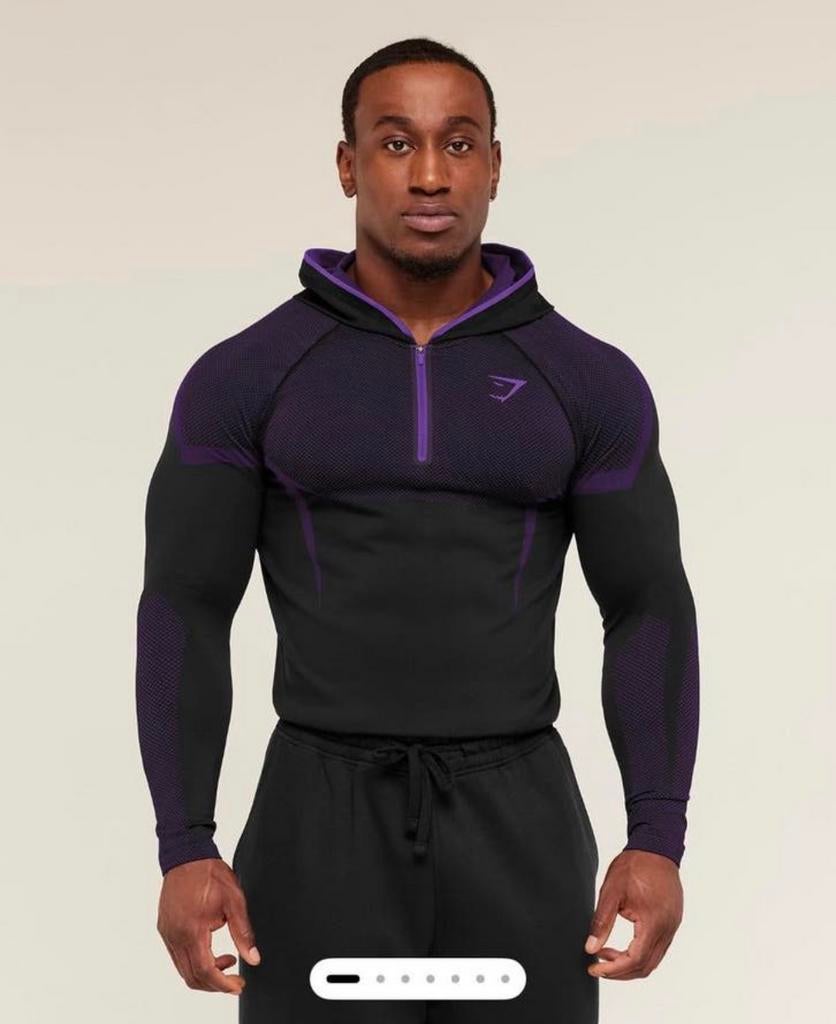 Gymshark onyx V5 hoodie Paars, Ophalen, Maat 48/50 (M), Paars, Fitness