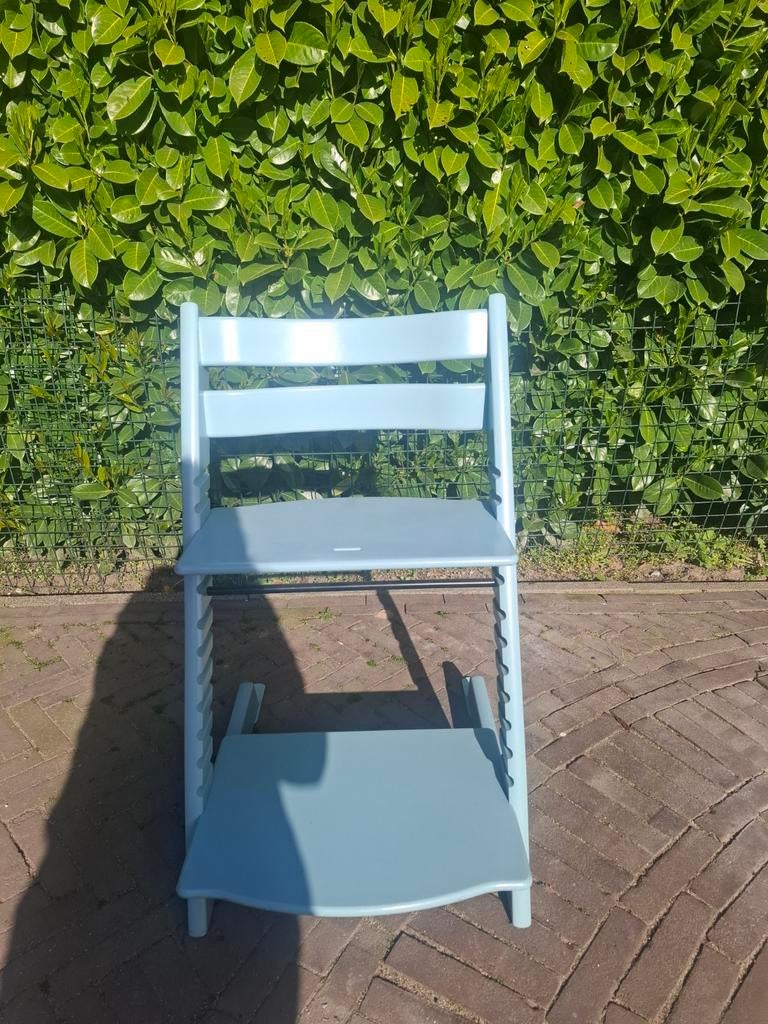 Trip Trap stoel in lichtblauw - Meegroeistoel, Ophalen of Verzenden, Gebruikt, Meegroeistoel, Aanschuifbaar