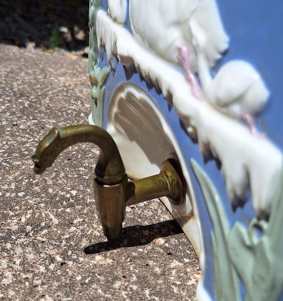 Art Nouveau waterreservoir Société Céramique, zwanen, Antiek en Kunst, Antiek | Keramiek en Aardewerk, Ophalen of Verzenden