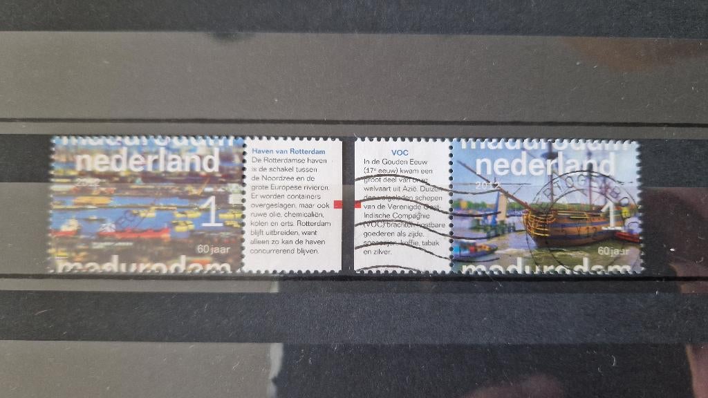 NVPH 2925 en 2928 gestempeld. Madurodam 60 jaar., Postzegels en Munten, Postzegels | Nederland, Verzenden, Na 1940, Gestempeld