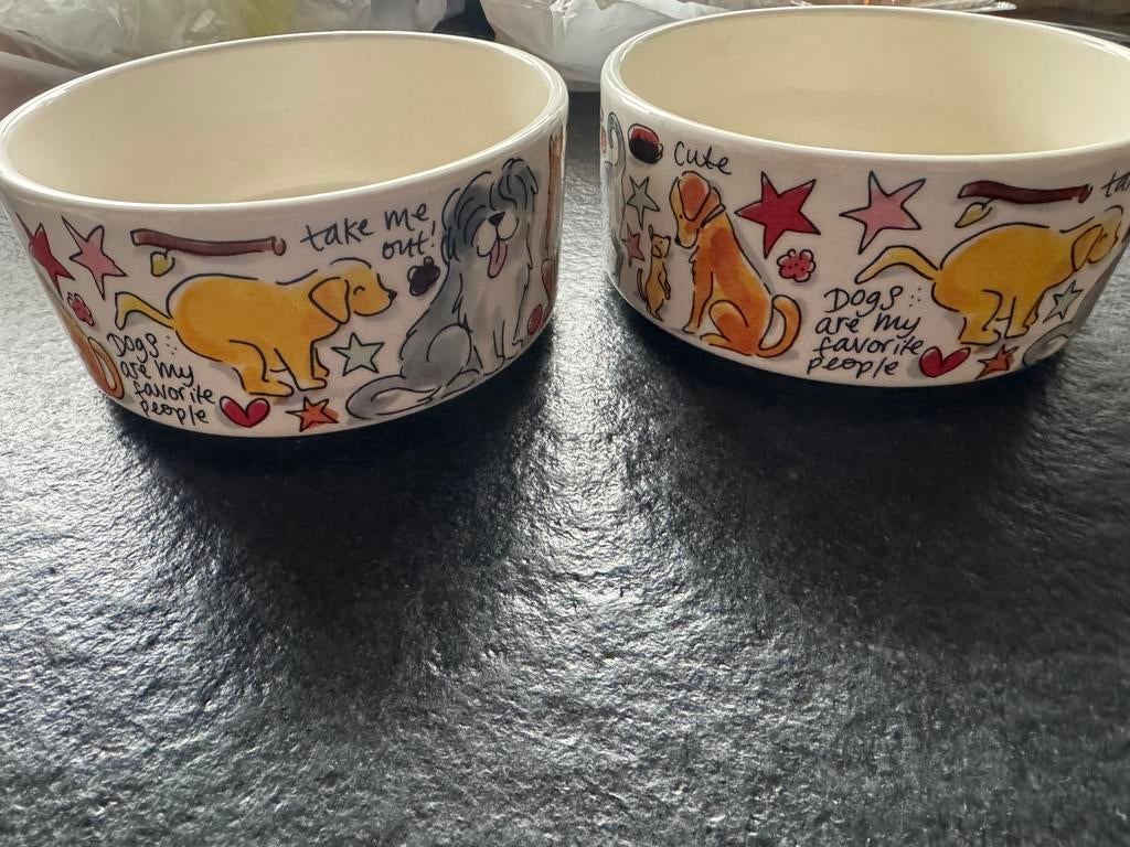 Honden voer bakjes van blond Amsterdam, Dieren en Toebehoren, Ophalen of Verzenden, Zo goed als nieuw
