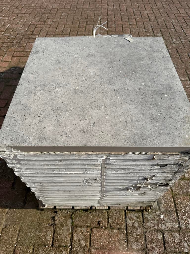 27 Keramische tegels 60x60 cm - Grijs, Ophalen, 60 cm of meer, Keramiek, Nieuw