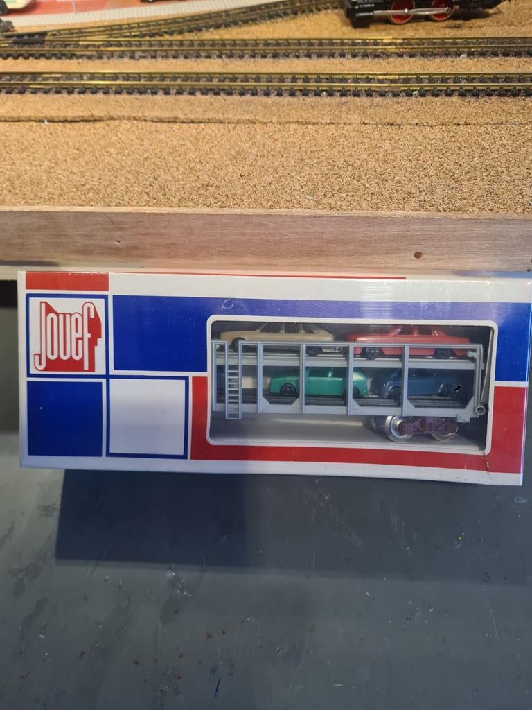 Jouef autotransport wagon nieuw in OVP, Hobby en Vrije tijd, Modeltreinen | H0, Gelijkstroom, Jouef, Ophalen of Verzenden, Nieuw