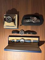 4 Herenhorloges: 2x Festina, ESQ Swiss, Guess - 3 met doos, Overige merken, Overige materialen, Gebruikt, Polshorloge
