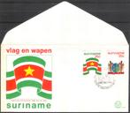 Suriname - vlag en wapen van onafhankelijk Suriname, Verzenden, Envelop