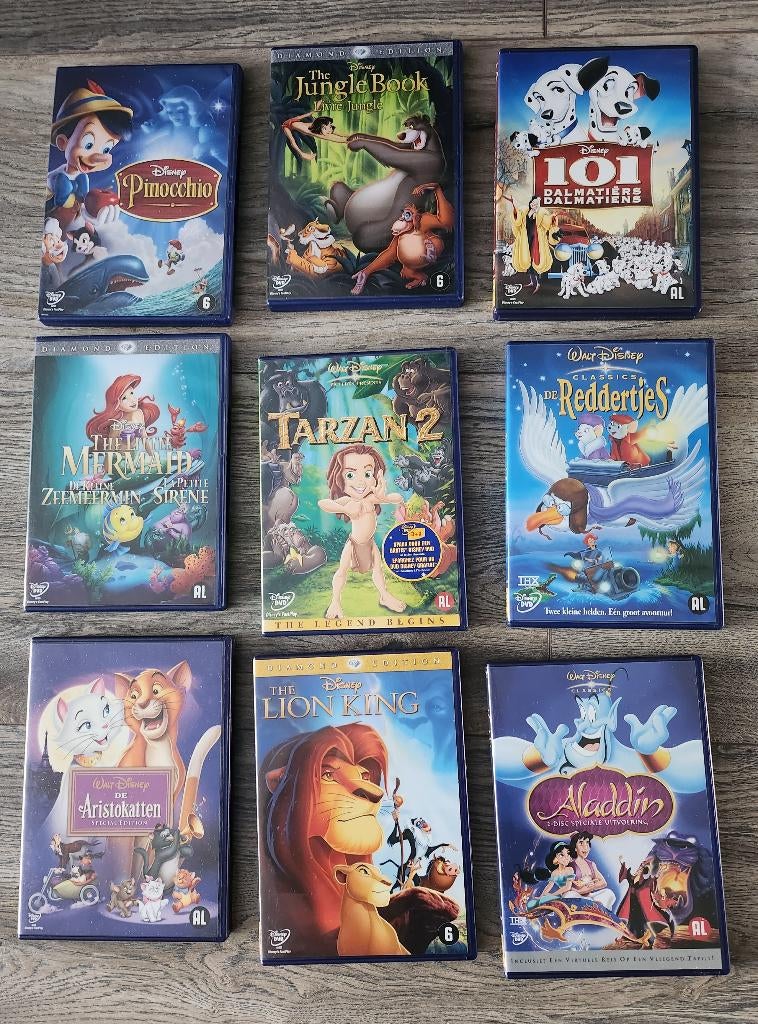 9 Disney Dvd's, Alle leeftijden, Ophalen of Verzenden, Gebruikt