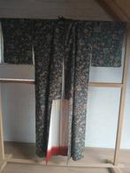 Traditionele Japanse Kimono red black flower, Ophalen of Verzenden