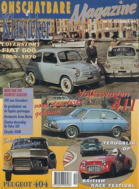 OK 12 1998 : Fiat 600 - VW 411 - Peugeot 404 - Citroen DS, Ophalen of Verzenden, Gelezen, Algemeen