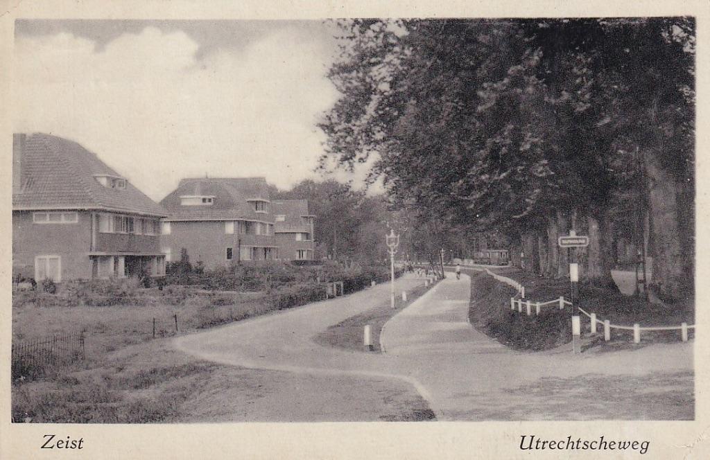 719G Zeist, Utrechtscheweg, in de verte spoor of tram, Ophalen of Verzenden, 1920 tot 1940, Ongelopen, Utrecht