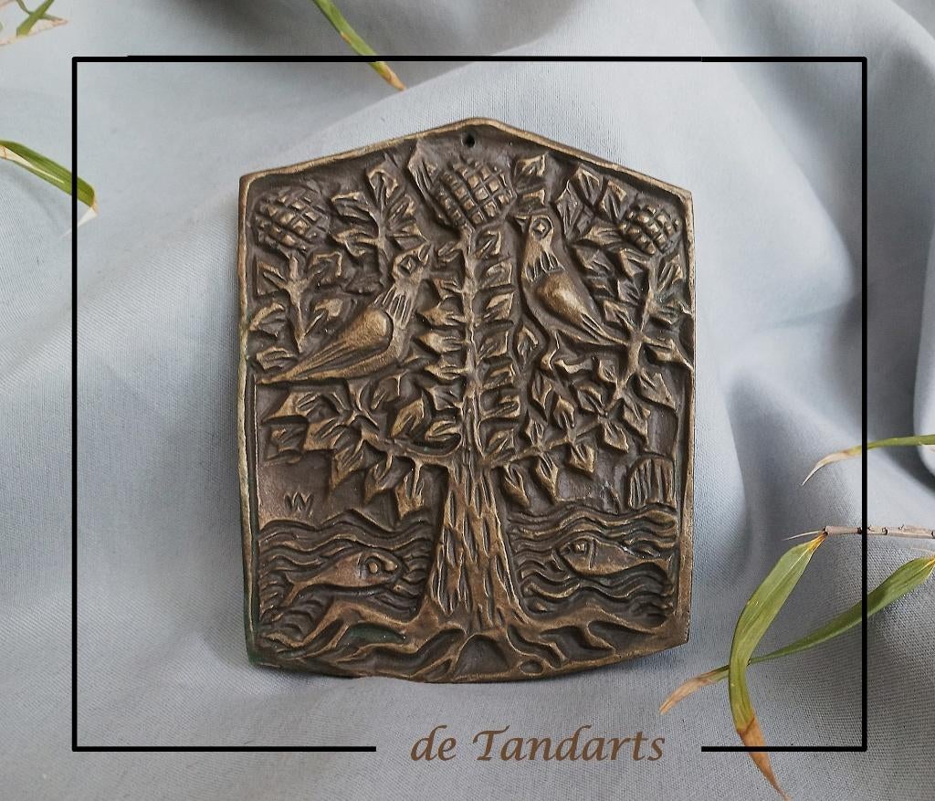 Egino WEINERT Wandplaque brons, 10 x 12 cm, Ophalen of Verzenden