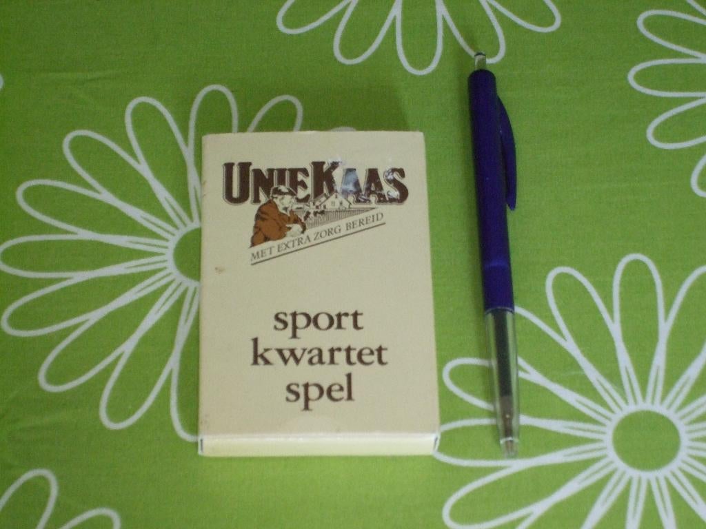 UnieKaas sport kwartet spel, Ophalen of Verzenden, Zo goed als nieuw, Kwartet(ten)
