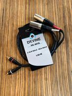 Devine VA 4015 XLR Male naar RCA Male Kabel 1.50 M, ., Nieuw, Ophalen of Verzenden, Interlink-kabel