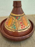 Tajine aardewerk handgeschilderd +inductiewarmteplaat, Ophalen, Overige materialen, Overige typen, Zo goed als nieuw