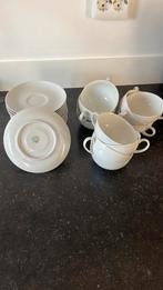 Arzberg wit porseleinen theekopjes met schotel, Ophalen, Zo goed als nieuw, Overige stijlen, Kop(pen) en/of Schotel(s)