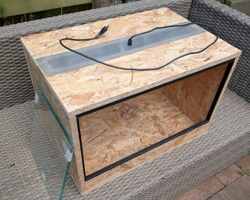 OSB3 terrarium 60x40x40, Ophalen, Gebruikt, Terrarium of Paludarium