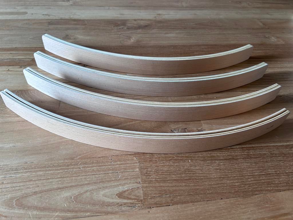 4x Kaarthouder Hout Groot – 50 cm – Gebogen, Ophalen, Zo goed als nieuw