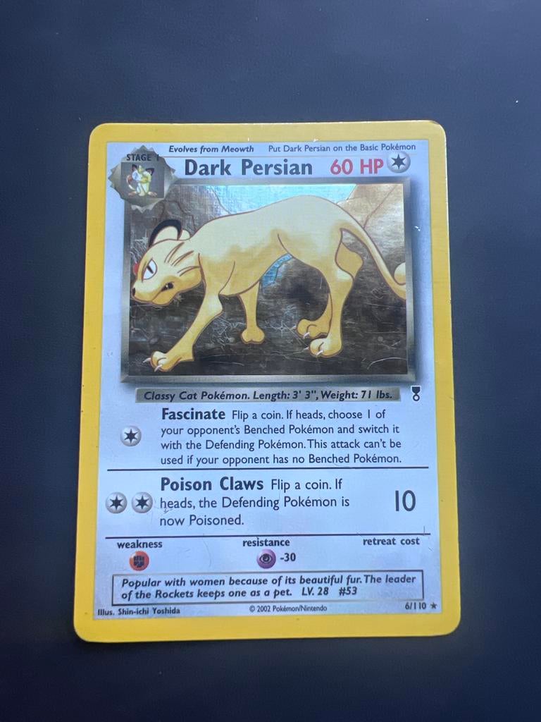 Dark Persian Pokémon Kaart 6/110 (2002) - Zeldzaam, Ophalen of Verzenden, Gebruikt, Losse kaart