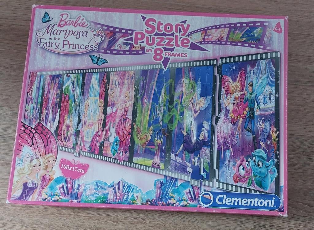 Puzzel Barbie 8x25 stukjes, Ophalen of Verzenden, 10 tot 50 stukjes, Gebruikt, 4 tot 6 jaar
