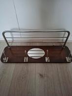 Oude houten kapstok met spiegel ovaal, Gebruikt, Minder dan 100 cm, Hout, Ophalen