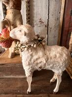 Pasen kerst candy container putz wol schaap ertsgebergte, Antiek en Kunst, Ophalen of Verzenden