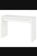 IKEA Malm kaptafel wit met glasplaat, Ophalen, 100 tot 150 cm, Zo goed als nieuw, Minder dan 100 cm