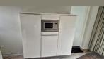 Complete keuken met inbouwmagnetron en afzuigkap, Ophalen, Gebruikt, Wit, Enkelwandige keuken