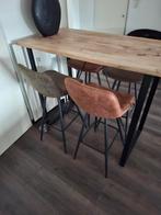 Mooie bartafel met krukken, Ophalen, Zo goed als nieuw