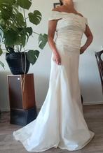 Ivoor trouwjurk met kleine sleep, maat 44, Ophalen of Verzenden, Nieuw, Maat 42/44 (L), Beige