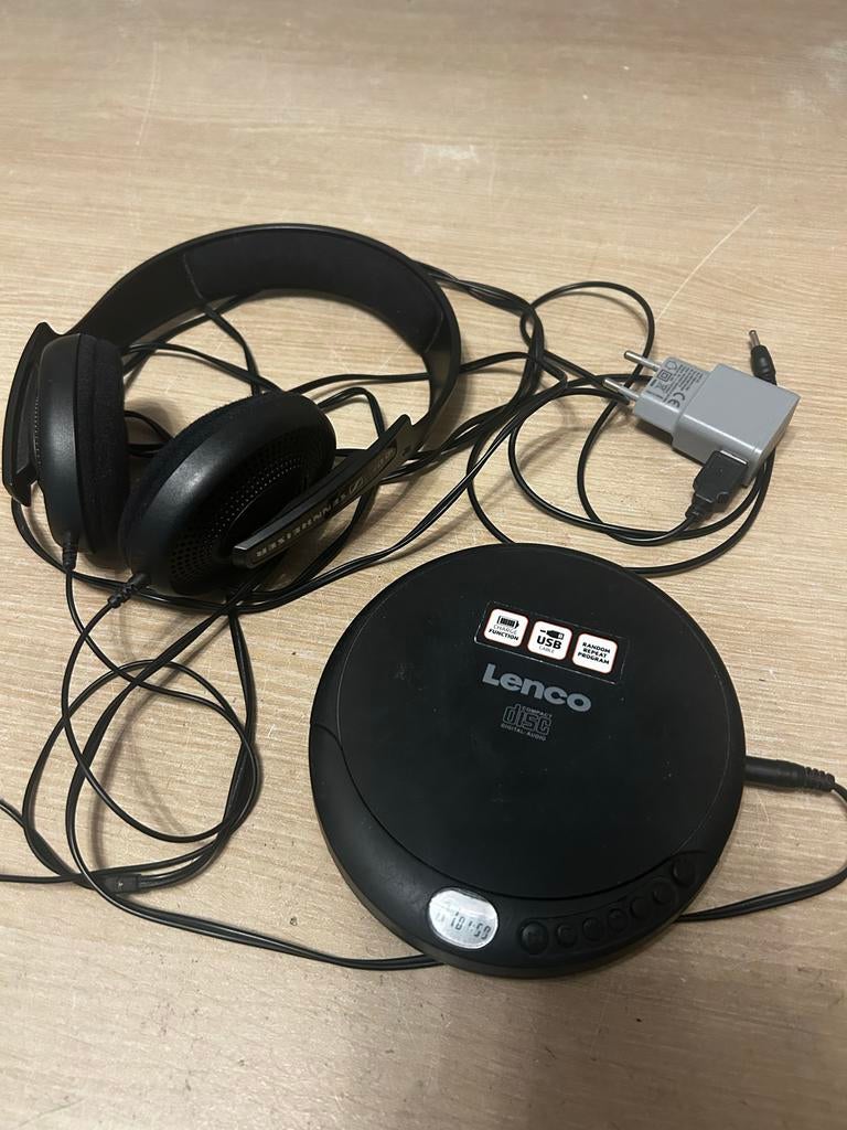 Lenco CD-010 Discman met koptelefoon en oplader, Audio, Tv en Foto, Walkmans, Discmans en Minidiscspelers, Ophalen of Verzenden