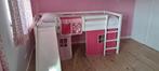 Prinsessenbed met glijbaan en speelruimte, Kinderen en Baby's, Kinderkamer | Stapelbedden en Hoogslapers, Ophalen, Gebruikt, Halfhoogslaper