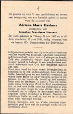 Dankers Adriana 1885 Tilburg 1956, Ophalen of Verzenden, Bidprentje