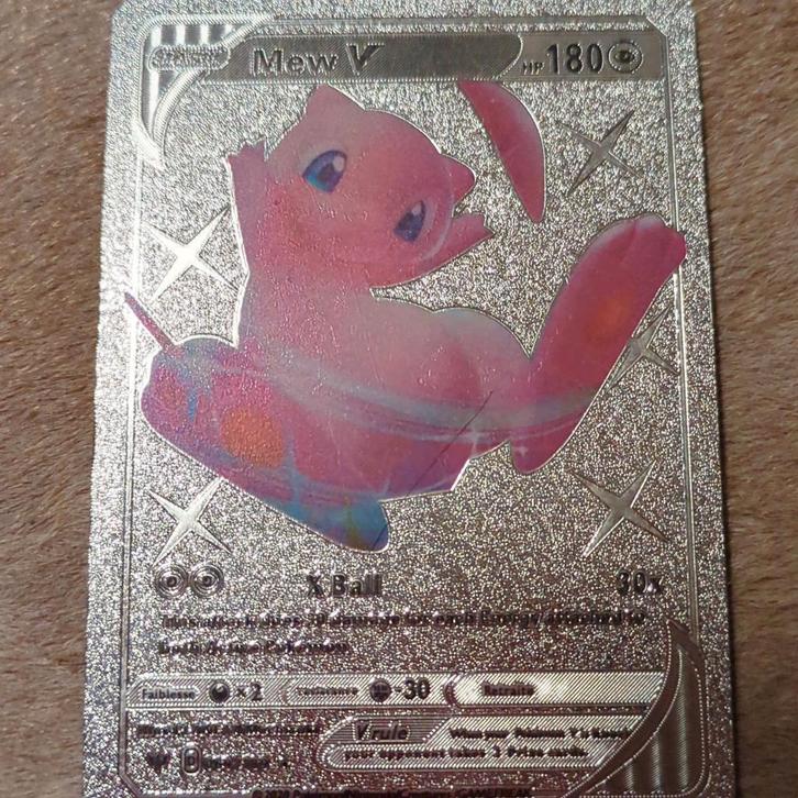 Mew V Metal Promo Pokémon Kaart - Glanzend en Uniek, Hobby en Vrije tijd, Verzamelkaartspellen | Pokémon, Ophalen of Verzenden