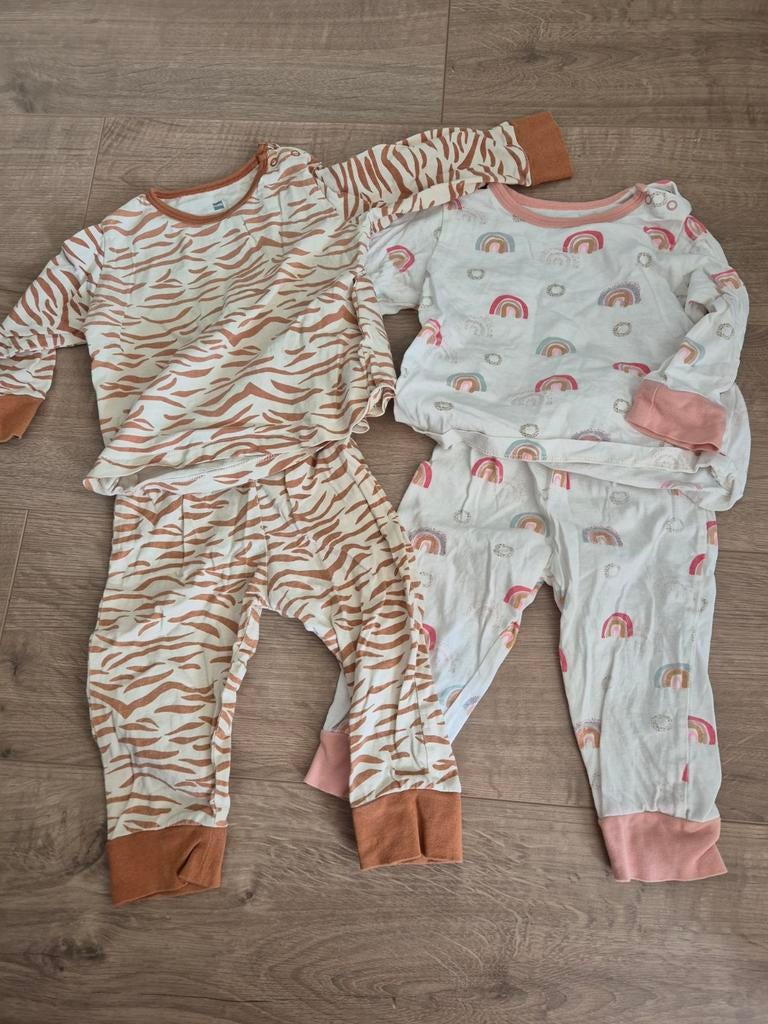 2 Hema meisjes pyjama's maat 74-80, Ophalen of Verzenden, 70 tot 85 cm, Slaapzak