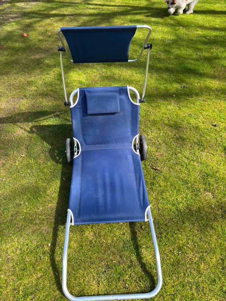 Strandbed / ligbed / stoel tevens als “trolley” te gebruiken, Ophalen, Gebruikt, Campingstoel