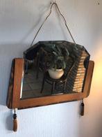 Oude spiegel, facet geslepen, Amsterdamse school, Antiek en Kunst, Ophalen of Verzenden, Rechthoekig, 50 tot 100 cm