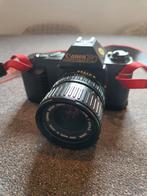 Vintage Canon T 50 35 mm spiegelreflexcamera met flitser., Ophalen of Verzenden, Gebruikt, Spiegelreflex, Canon