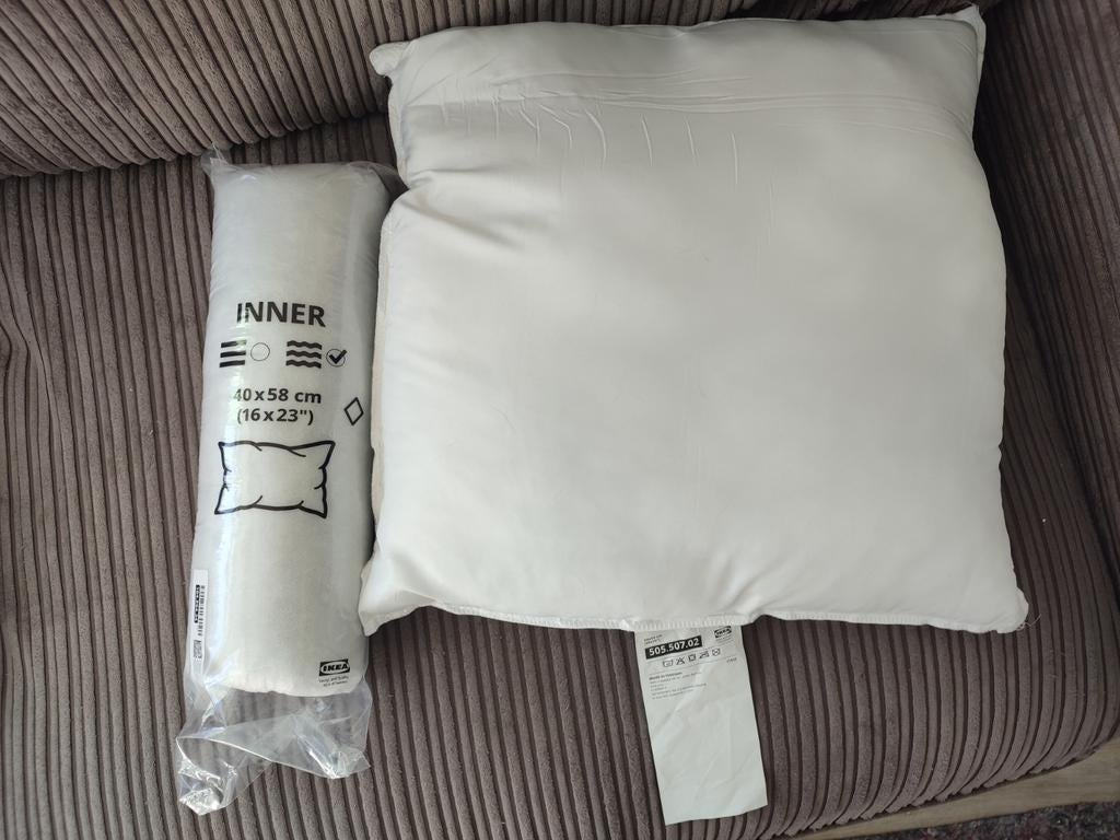 Twee IKEA INNER kussens, nieuw, Ophalen