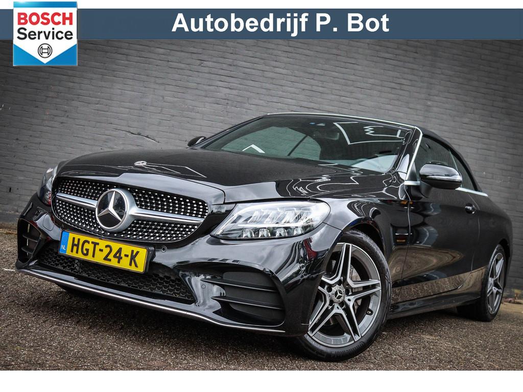 Mercedes-Benz C-Klasse Cabrio 180 AMG Line /Airscarf/Navi/Le, Auto's, Mercedes-Benz, Automaat, Cabriolet, 4 stoelen, Zwart