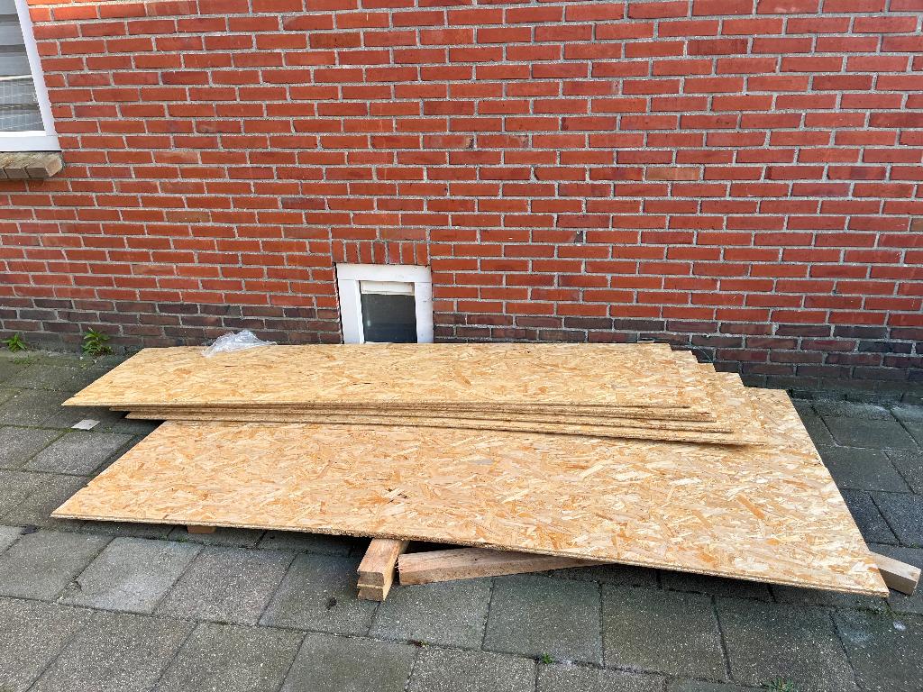 OSB platen 18mm, Doe-het-zelf en Verbouw, Platen en Panelen, Ophalen, Gebruikt, Hout, Minder dan 20 mm