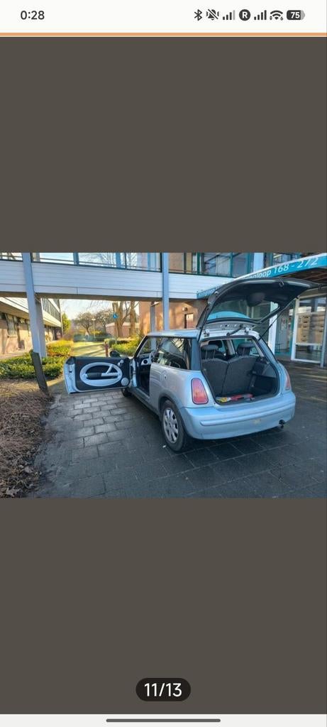 Mini 1.6 16V ONE 2002 Grijs, Auto's, Voorwielaandrijving, 15 km/l, 4 cilinders, 4 stoelen