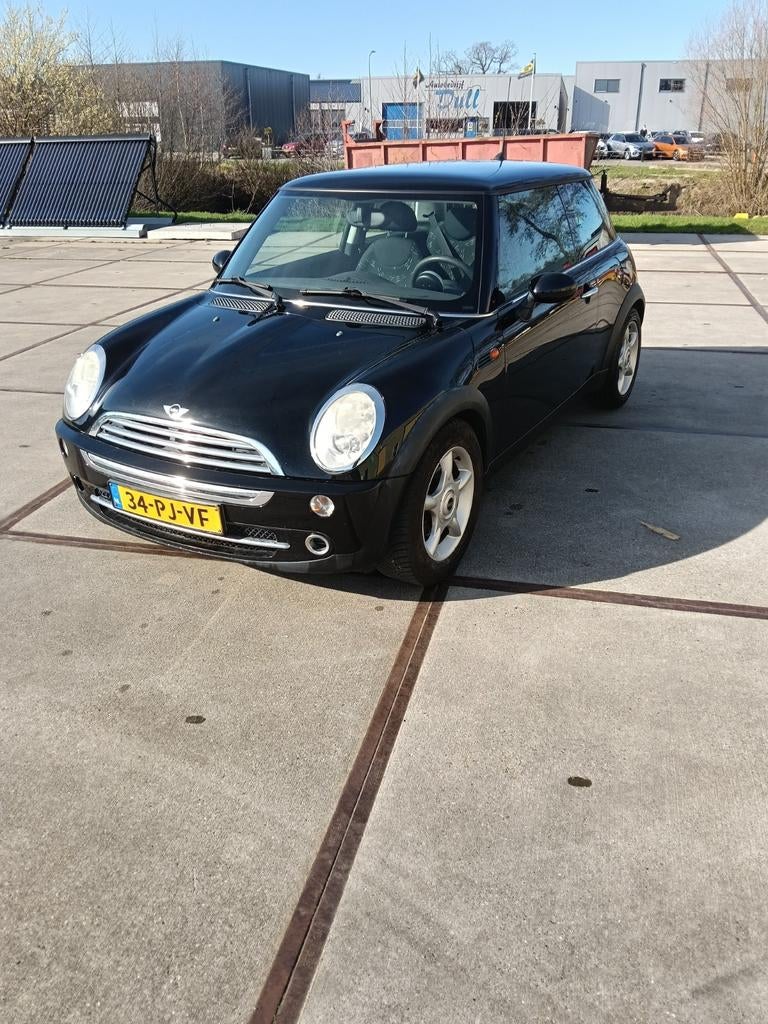 Mini 1.6 16V ONE 2004 Zwart, Auto's, Mini, Bedrijf, One, ABS, Airbags, Airconditioning, Bluetooth, Boordcomputer, Centrale vergrendeling