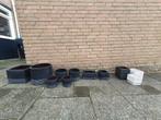 12 Bloempotten voor binnen - diverse maten en stijlen, Tuin en Terras, Bloempotten, Overige materialen, Gebruikt, Vierkant, Binnen