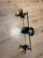 Industriële spot zwart met goud 3-lichts, Huis en Inrichting, Ophalen, Zo goed als nieuw, Metaal of Aluminium