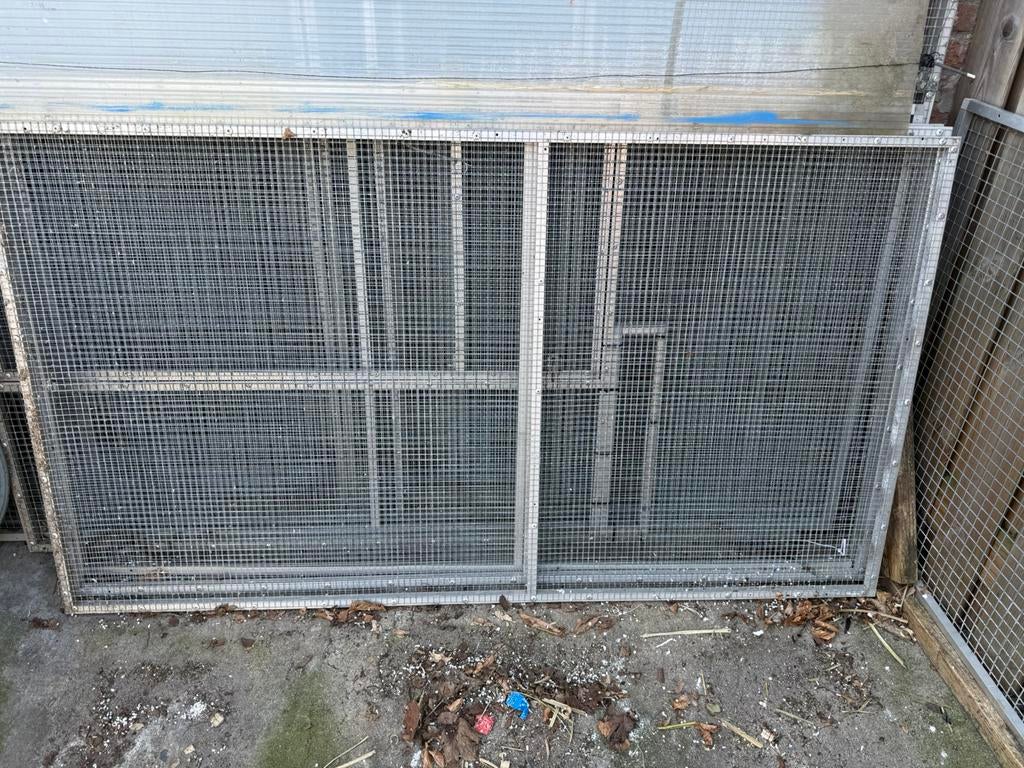 Te koop volliere panelen, Dieren en Toebehoren, Vogels | Hokken en Kooien, Ophalen, Gebruikt, Aluminium, Volière