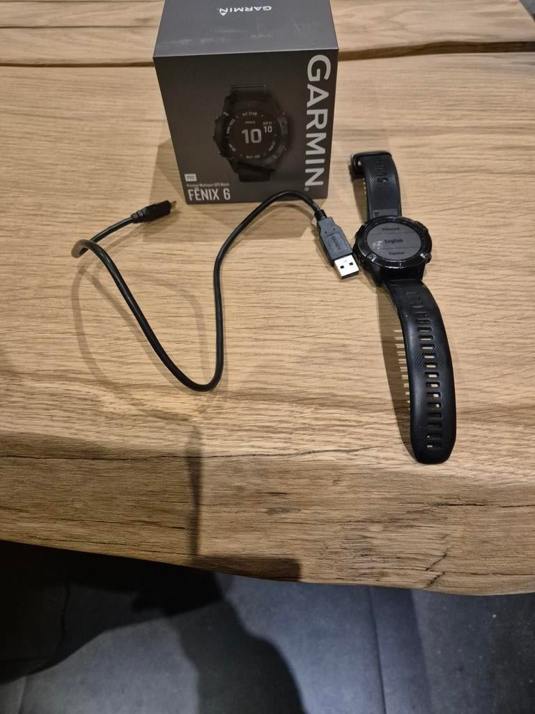Garmin fenix 6 pro, Sieraden, Tassen en Uiterlijk, Sporthorloges, GARMIN, Gebruikt, Zwart, Ophalen of Verzenden