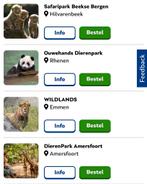 4 kaartjes uitje (Dierentuinen, kastelen, uithof en meer!), Drie personen of meer, Ticket of Toegangskaart
