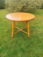 Ronde houten salontafel - Doorsnede 75 cm, Hoogte 60 cm, Gebruikt, 50 tot 100 cm, 50 tot 75 cm, Verzenden