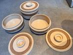 Zaalberg aardewerk dekschalen met deksel 4 stuks, Ophalen of Verzenden